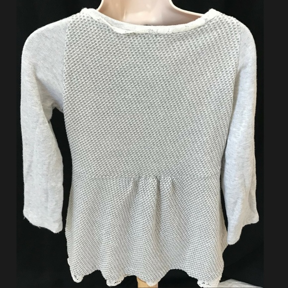 Anthropologie Postmark Sz S Gray Metallic Sweater - Picture 6 of 8